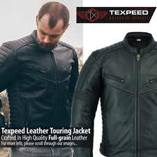 Leder Motorrad Jacke mit