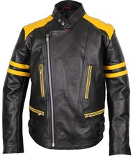 Retro Motorrad Lederjacke mit
